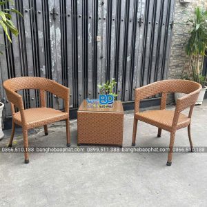 bàn ghế nhựa giả mây BGNGMBP084