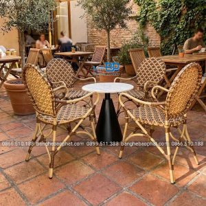 Bàn Ghế Nhựa Giả Mây Ngoài Trời Cao Cấp BGNGMBP083 5 Bàn ghế nhựa giả mây ngoài trời cao cấp BGNGMBP083