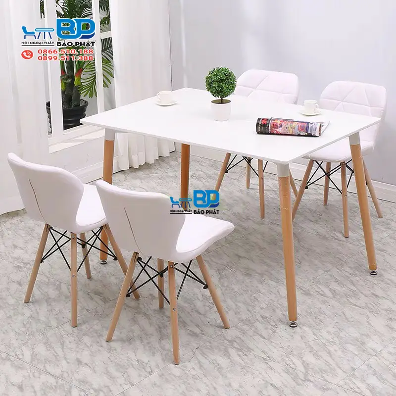 Bàn ghế quán trà sữa màu sắc độc đáo theo thương hiệu