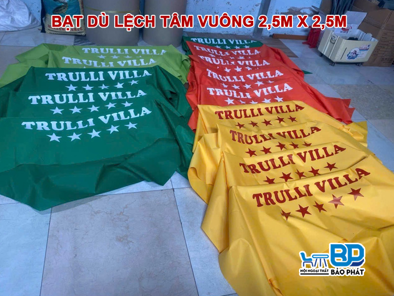 Bạt Dù Lệch Tâm Vuông 2,5m x 2,5m 12 Bạt dù lệch tâm vuông 2,5m x 2,5m Bảo Phát