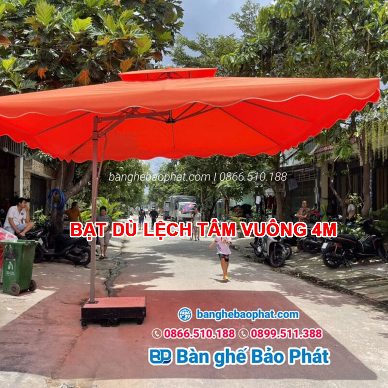 Bạt Dù Lệch Tâm Vuông 4m 14 Bạt dù lệch tâm vuông 4m