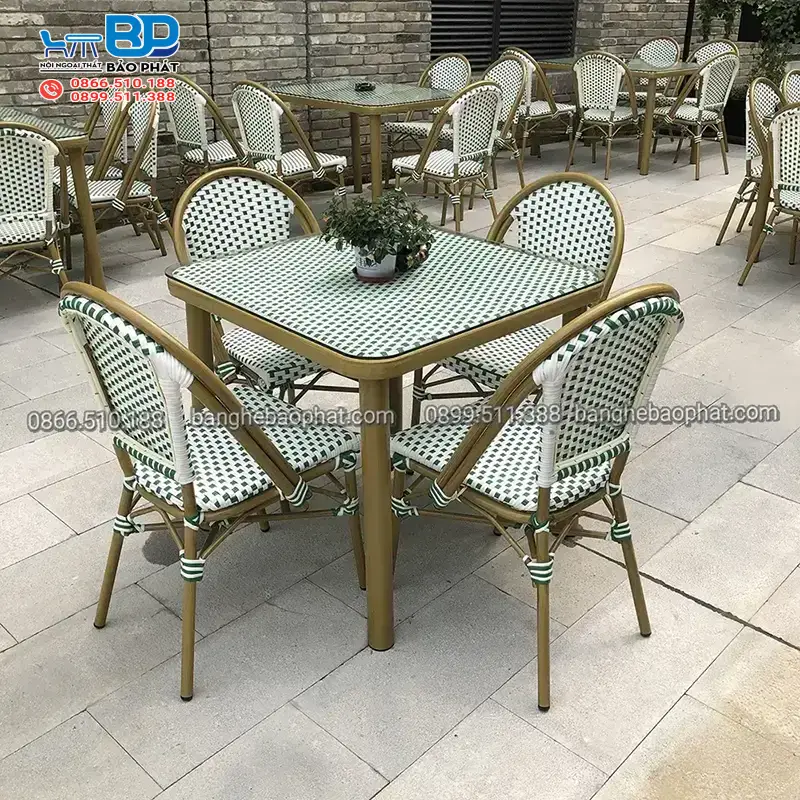Bộ bàn ăn mây nhựa 4 ghế cao cấp BGNGMBP060