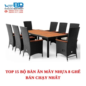 Top 15 bộ bàn ăn mây nhựa 8 ghế bán chạy nhất [timect]