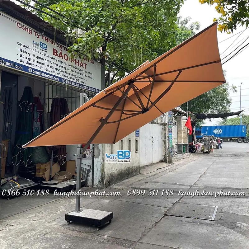 Dịch vụ thay bạt dù lệch tâm nghiêng 3m được thực hiện theo quy trình nhanh chóng, rõ ràng