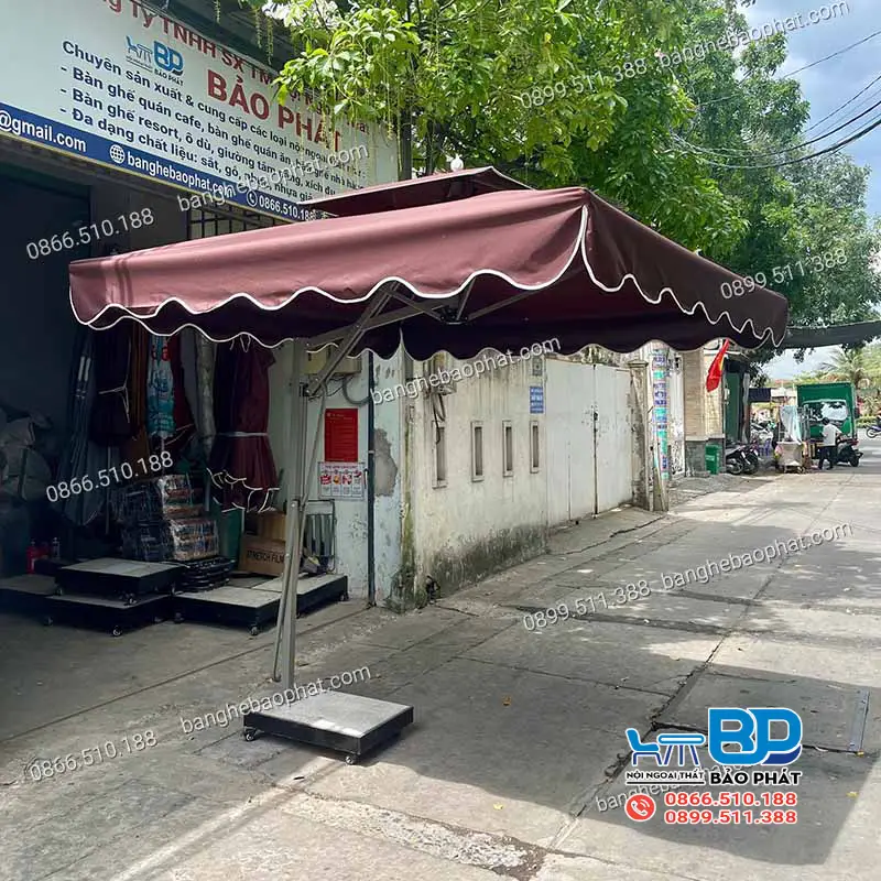 Dịch vụ thay bạt dù lệch tâm vuông 4m uy tín, đảm bảo chất lượng