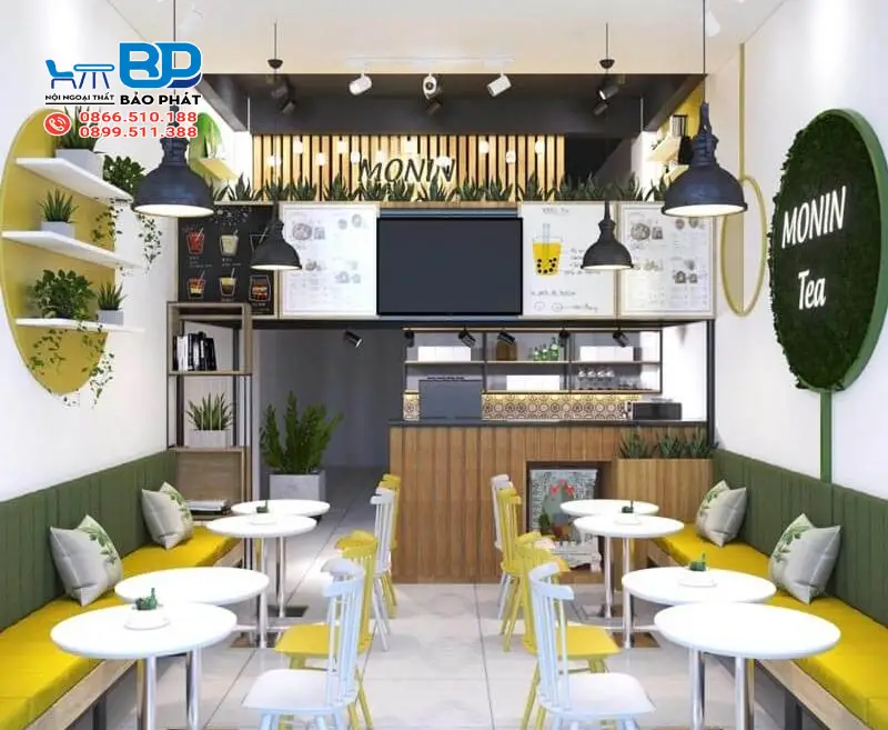 Đổi mới bàn ghế quán trà sữa theo phong cách phù hợp