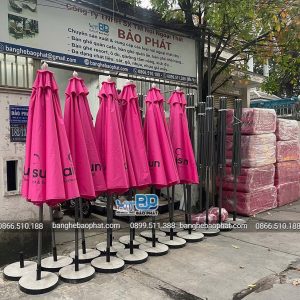 Dù che nắng chính tâm đường kính 3 mét màu hồng 10 Dù che nắng chính tâm đường kính 3 mét màu hồng