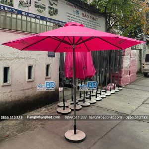Dù che nắng chính tâm đường kính 3 mét màu hồng