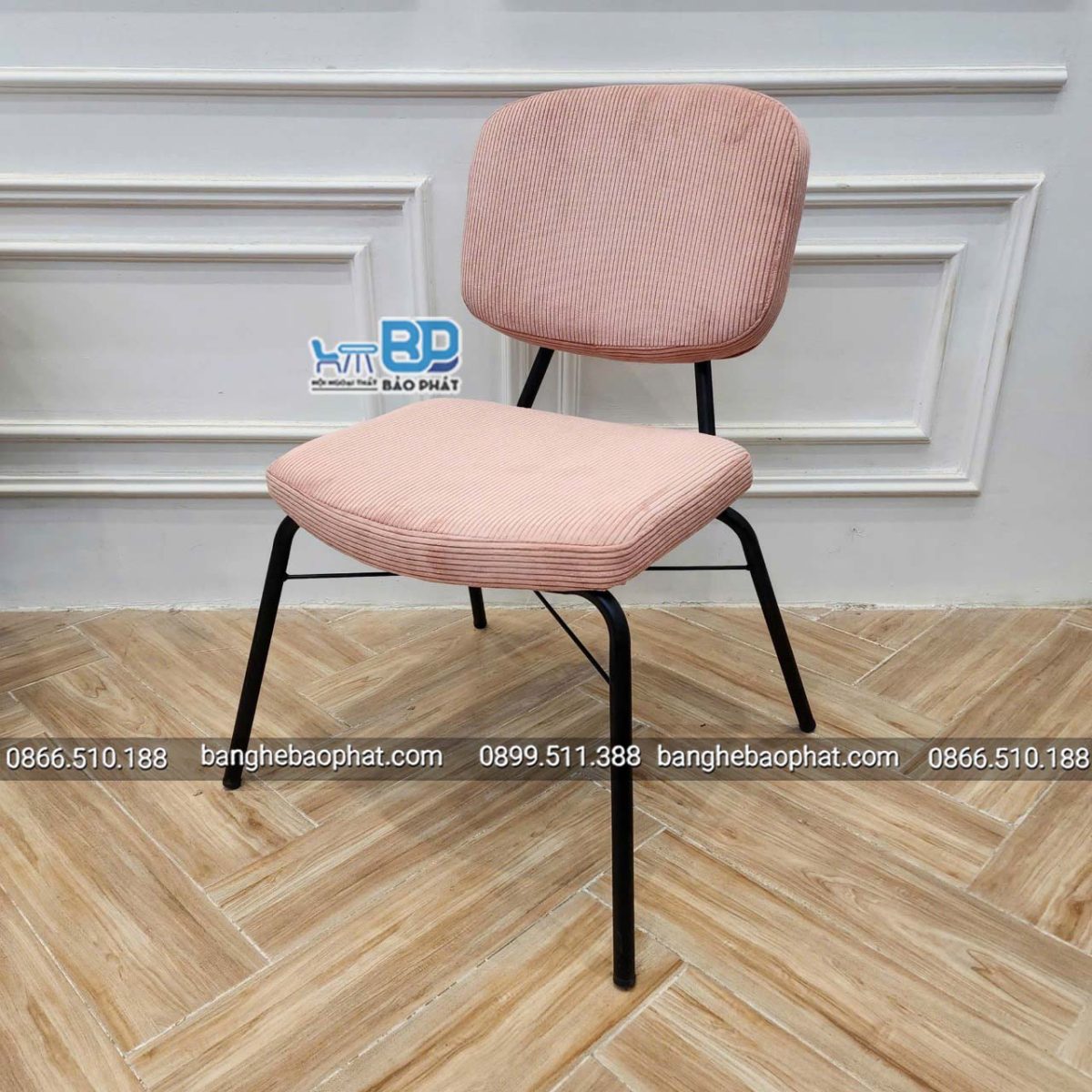 Bàn ghế cafe sắt nệm BGSNBPSK059 13 ghế cafe sắt nệm BGSNBPSK059