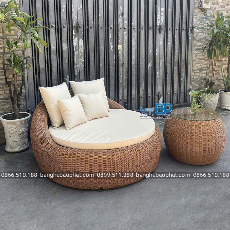 Tại sao nên chọn ghế hồ bơi giả mây tròn GHBBP037