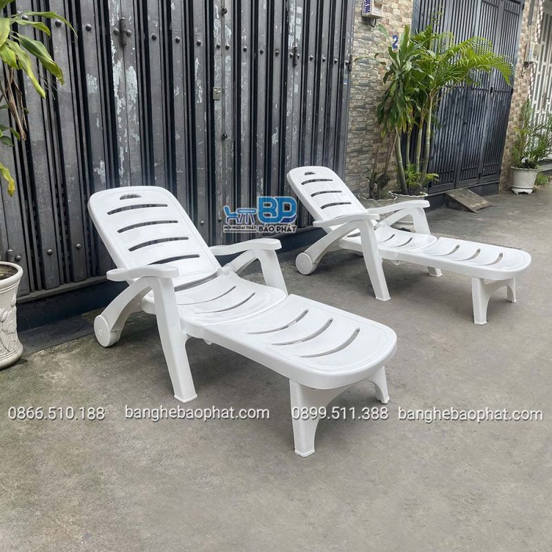 Ghế nhựa hồ bơi bãi biển Resort GNHBBP001