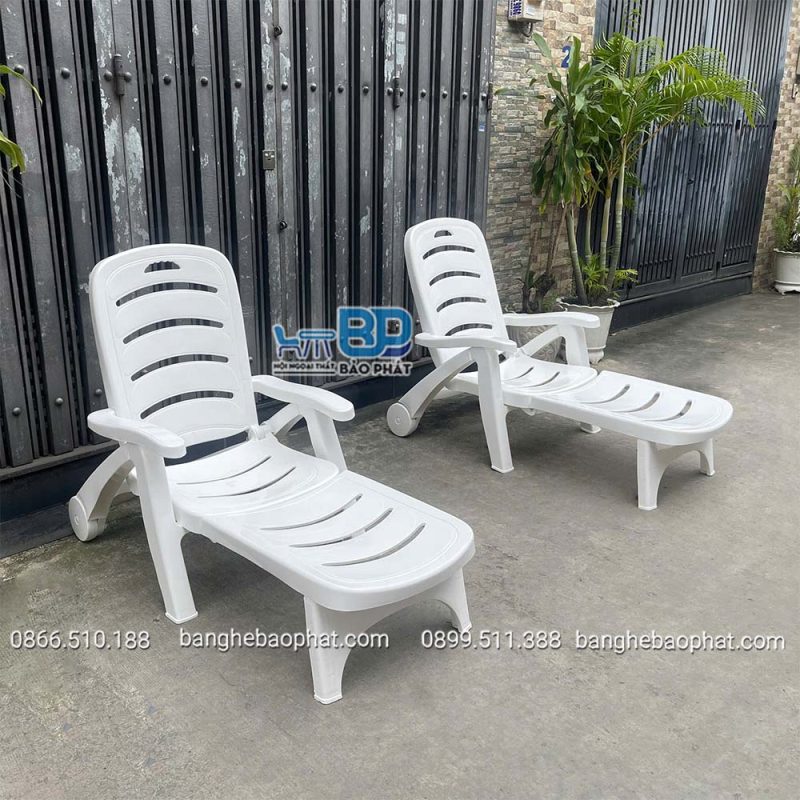 Ghế nhựa hồ bơi bãi biển Resort GNHBBP001