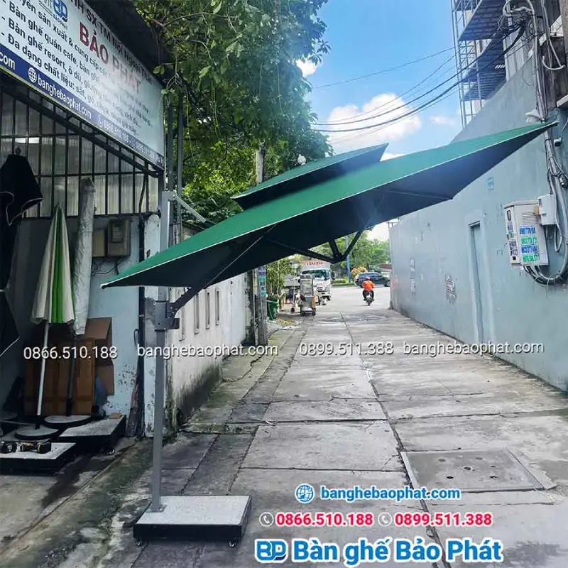 Nội thất Bảo Phát - Địa chỉ cung cấp dịch vụ thay bạt dù lệch tâm nghiêng 3m uy tín hàng đầu