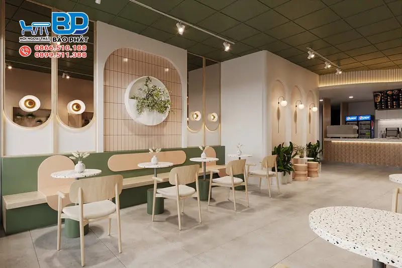 9 Mẫu Setup Quán Trà Sữa Đẹp Thu Hút Khách 13 Setup quán trà sữa phong cách Hàn Quốc