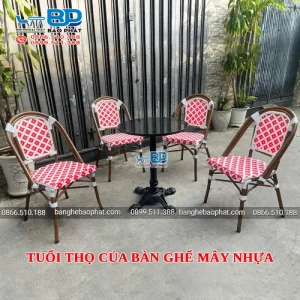 Tuổi thọ của bàn ghế mây nhựa