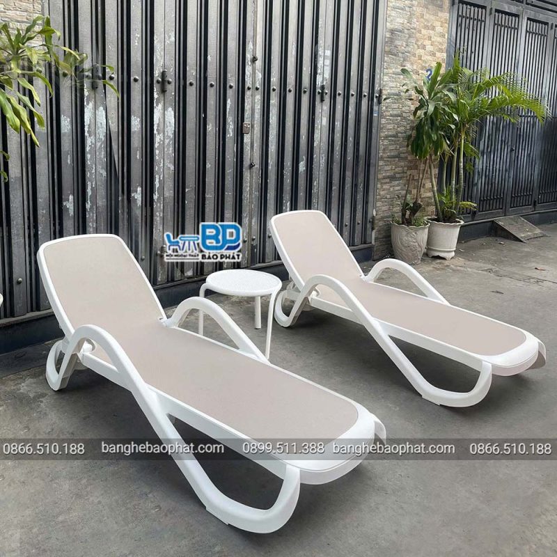 Ưu điểm vượt trội của ghế nằm bãi biển nhựa lưới textilene GHNNBP003