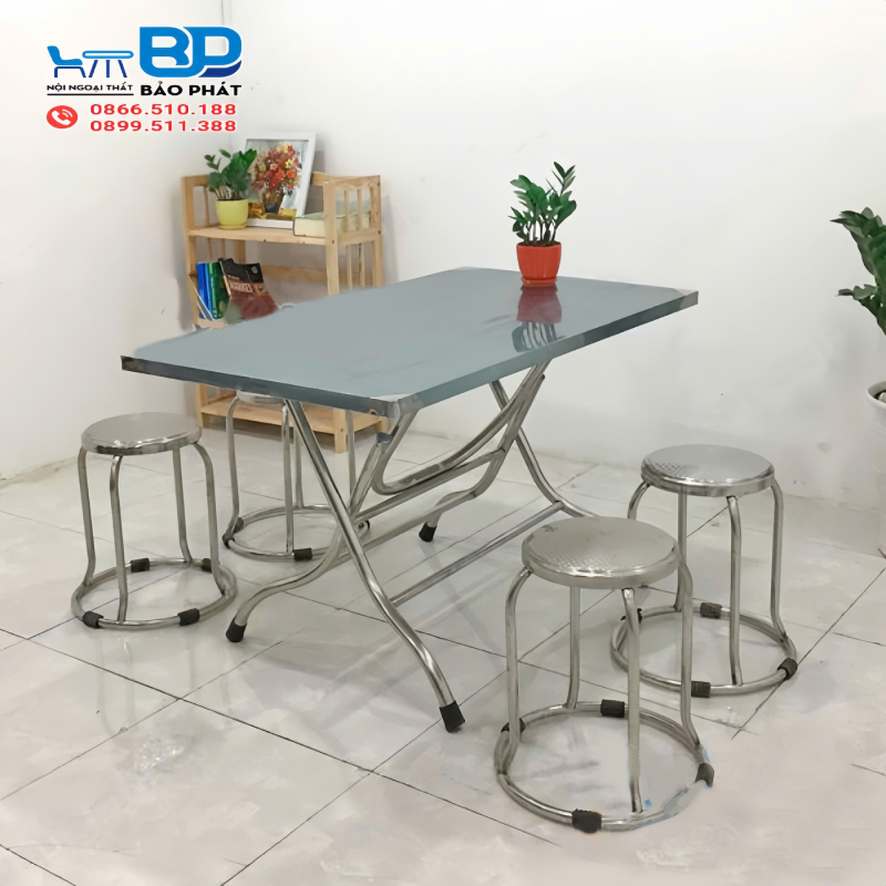 Inox 201 Là Gì? Ưu Điểm Của Inox 201 Và Những Loại Inox 201 Phổ Biến 11 Bàn, ghế ăn inox 201 nội thất gia đình