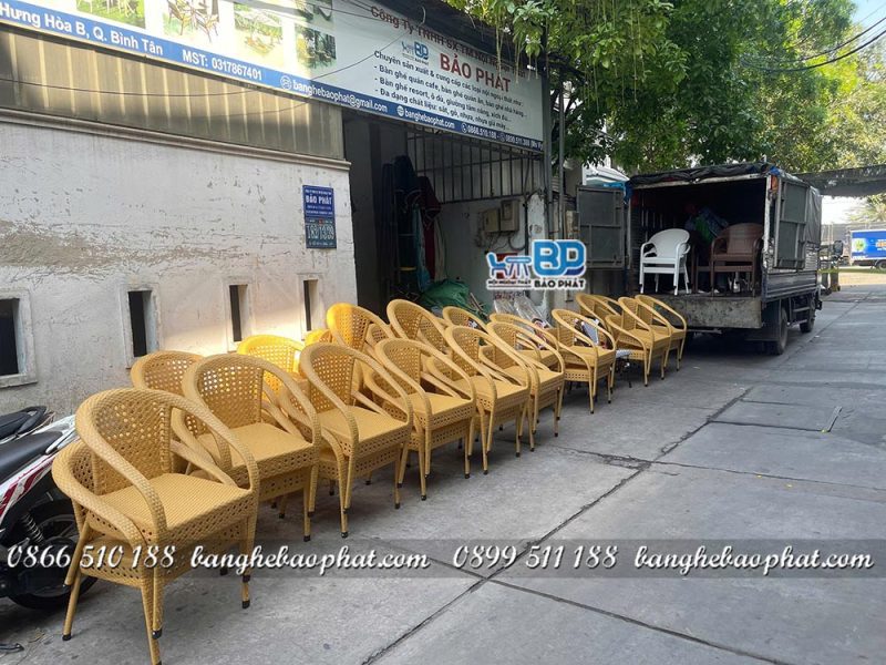 Bộ Bàn Ghế Nhựa Giả Mây BGNGMBP086 26 Ghế nhựa giả mây BGNGMBP086