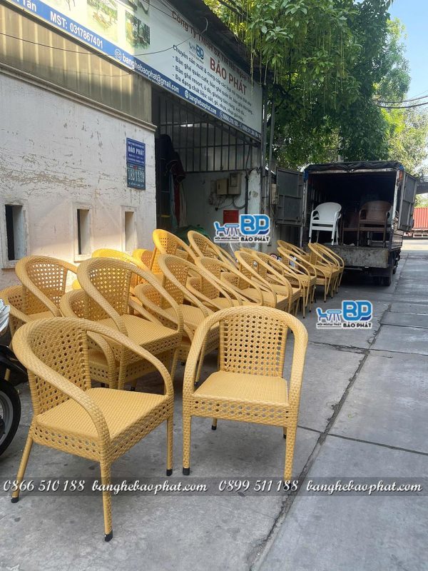 Bộ Bàn Ghế Nhựa Giả Mây BGNGMBP086 27 Ghế nhựa giả mây BGNGMBP086