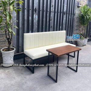 Ghế Băng Cafe GBSNBP037 Sắt Nệm 10 Ghế băng sắt nệm Bảo Phát GBSNBP037