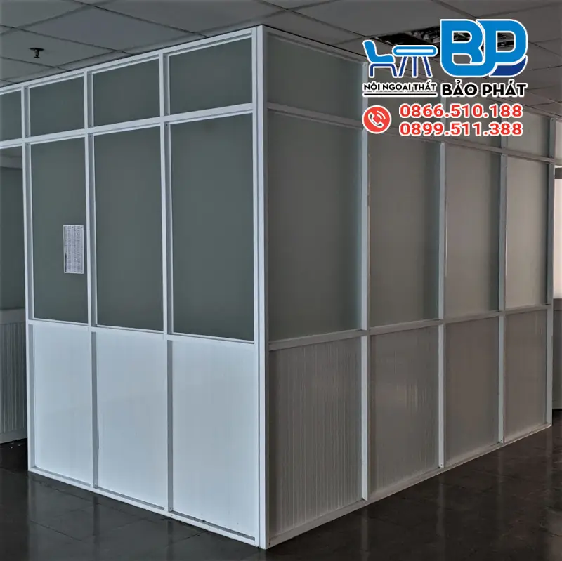 Vách ngăn từ nhôm sơn tĩnh điện