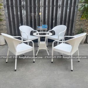 Bàn ghế nhựa giả mây BGNGMBP087