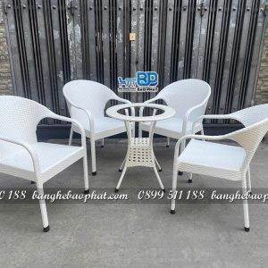 Bàn ghế nhựa giả mây BGNGMBP087