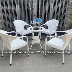 Bàn ghế nhựa giả mây BGNGMBP087
