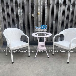 Bàn ghế nhựa giả mây BGNGMBP087