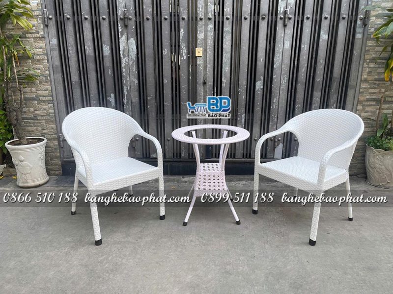 Bàn ghế nhựa giả mây BGNGMBP087