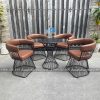 Bộ bàn ghế sắt nệm BGSNBPTL060 18 Bàn ghế sắt nệm BGSNBPTL060