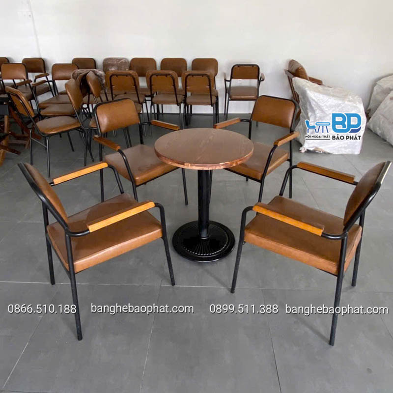 Bộ bàn ghế sắt nệm BGSNBP056 làm việc văn phòng