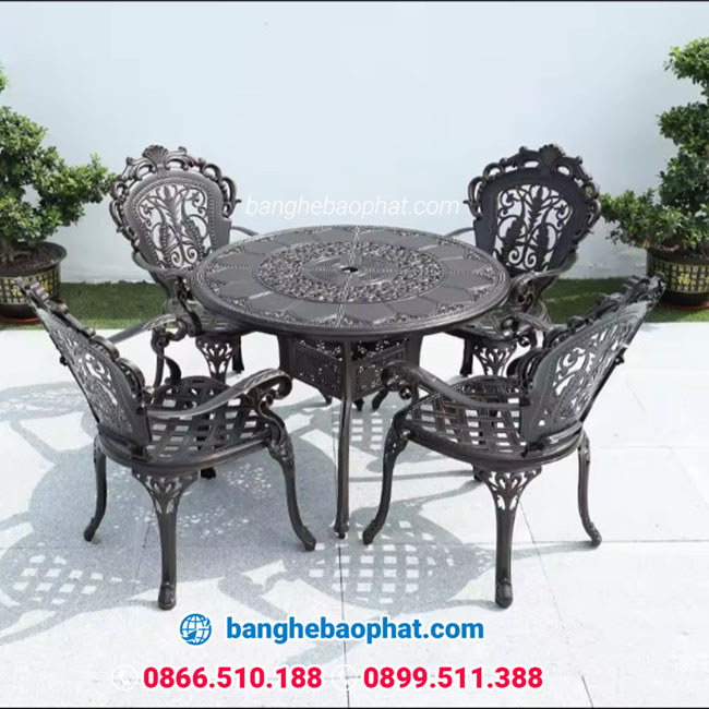 Mẫu bàn ghế nhôm đúc