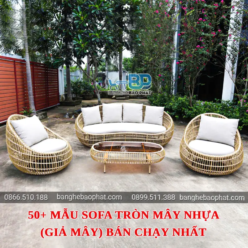 50+ mẫu sofa tròn mây nhựa (giả mây) bán chạy nhất [timect]