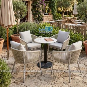 Bàn ghế nhựa giả mây BGNGMBP089