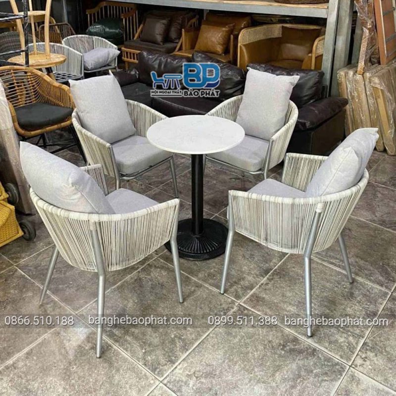 Bàn ghế nhựa giả mây BGNGMBP089