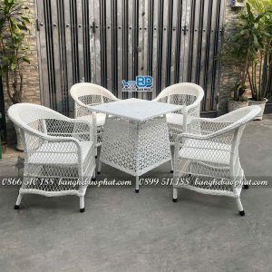 Bàn ghế nhựa giả mây BGNGMBP091