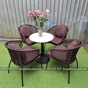 Bàn ghế nhựa giả mây BGNGMBP092