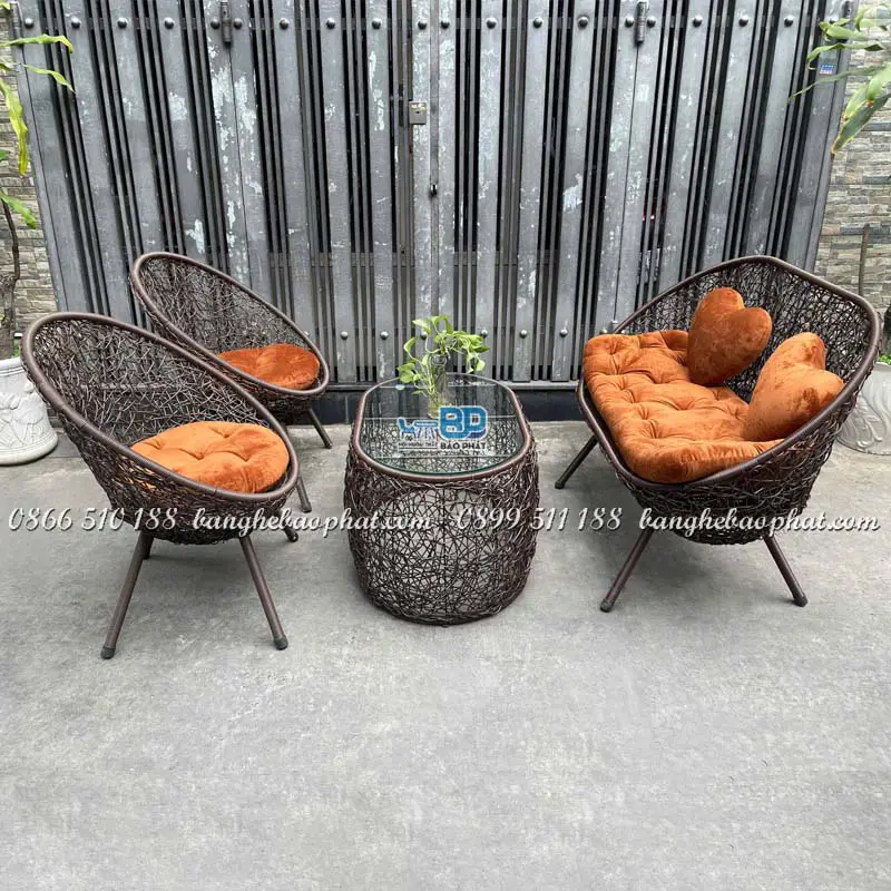 Bàn ghế nhựa giả mây ra đời là lựa chọn tuyệt vời cho ngành nội thất