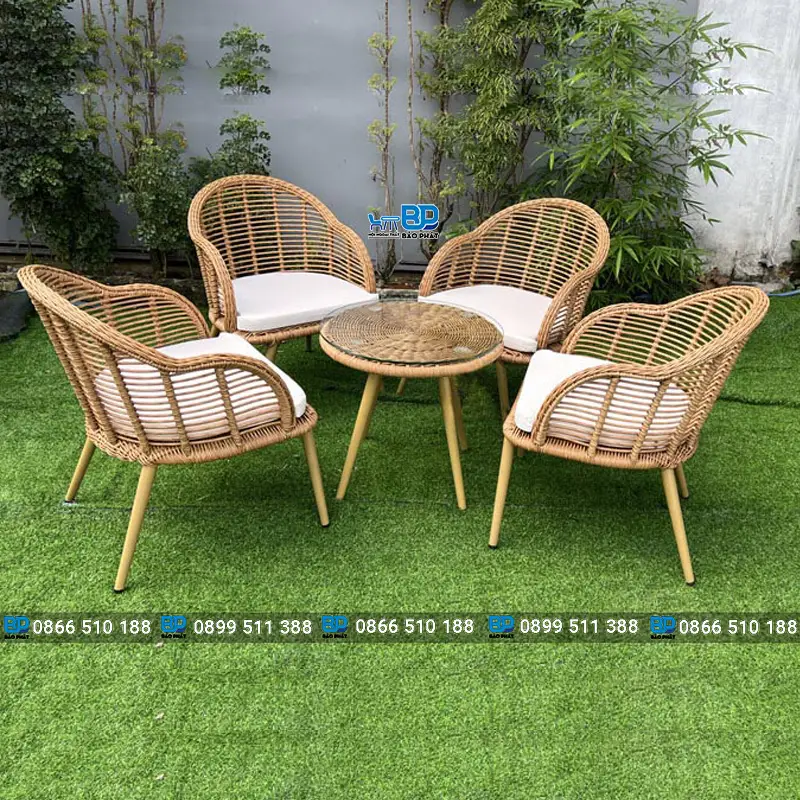 Biến Hóa Không Gian Sân Vườn Hiện Đại, Sang Trọng Với Bộ Bàn Ghế Nhựa Giả Mây 16 Biến hóa không gian sân vườn với bộ bàn ghế nhựa giả mây nhỏ gọn, tinh tế