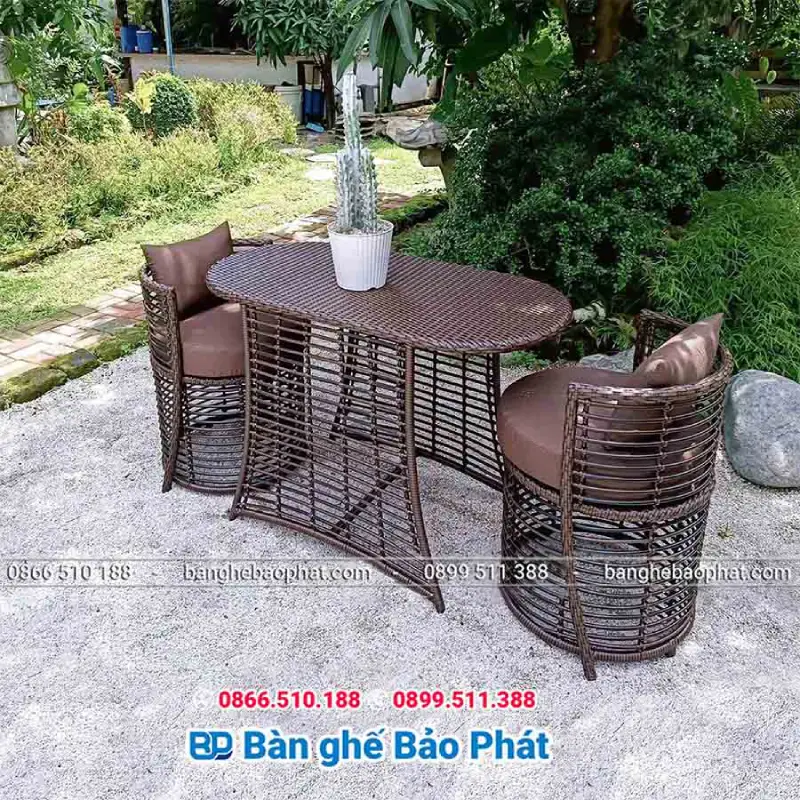 Biến Hóa Không Gian Sân Vườn Hiện Đại, Sang Trọng Với Bộ Bàn Ghế Nhựa Giả Mây 17 Bộ bàn ghế nhựa giả mây sân thiết kế sang trọng, độc đáo