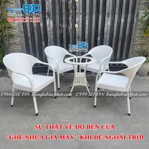 Sự thật về độ bền của "ghế nhựa giả mây" khi để ngoài trời