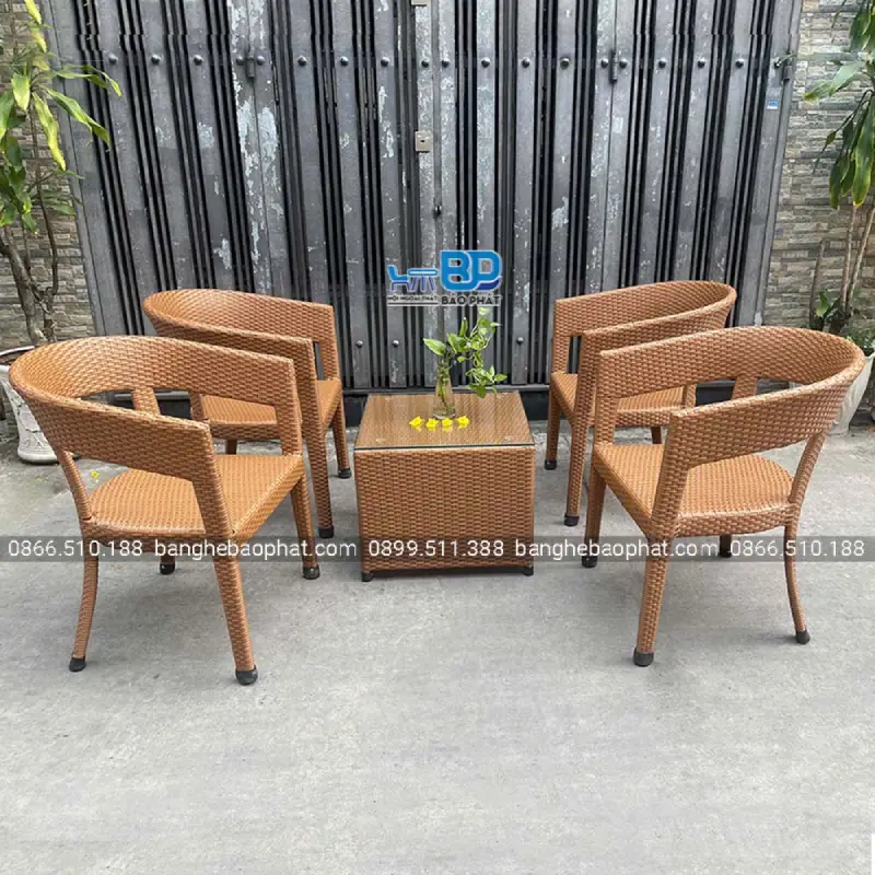 Sự Thật Về Độ Bền Của "Ghế Nhựa Giả Mây" Khi Để Ngoài Trời 10 Độ bền của ghế nhựa giả mây khi để ngoài trời phụ thuộc vào kỹ thuật đan