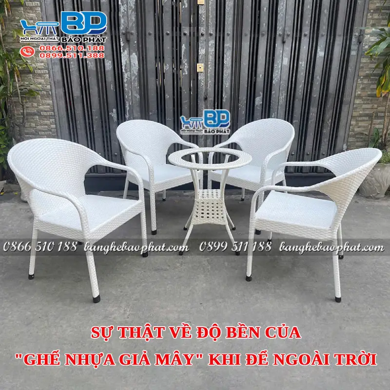 Sự thật về độ bền của "ghế nhựa giả mây" khi để ngoài trời