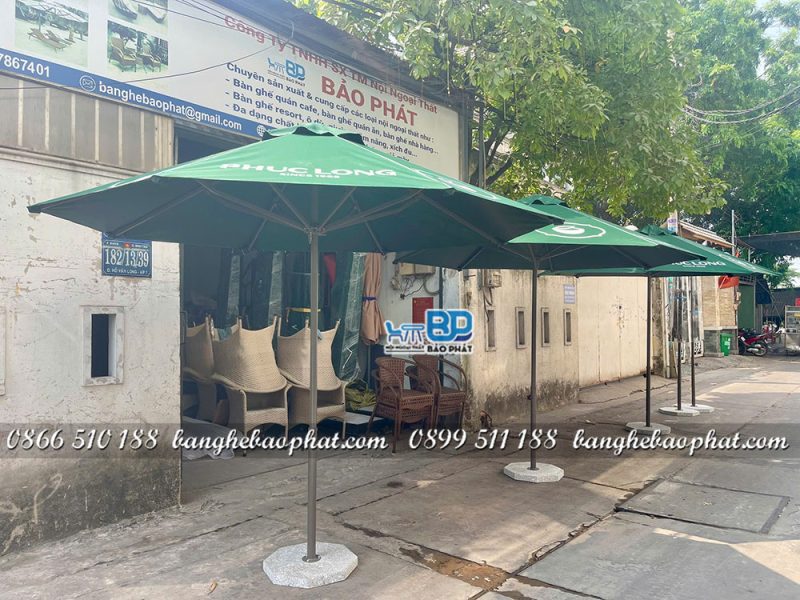 Dù che nắng màu xanh trà sữa Phúc Long