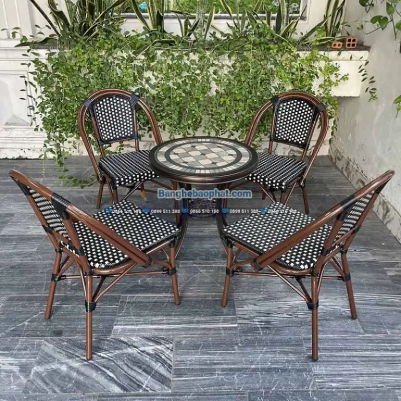 5 Kiểu Đan Bàn Ghế Nhựa Giả Mây Phổ Biến Nhất Hiện Nay 9 Kiểu đan lóng mốt tinh tế và hiện đại