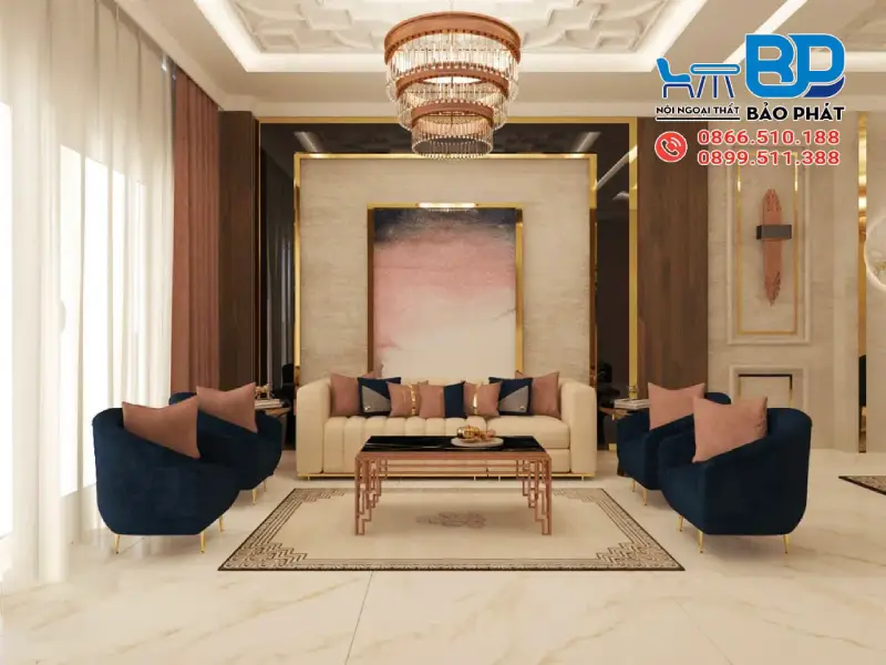 Phong cách Art Deco góp phần thể hiện gu thẩm mỹ tinh tế của gia chủ