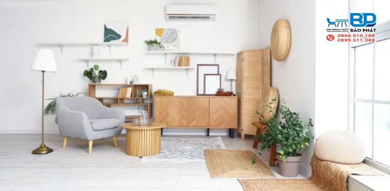 Phong cách Eco sử dụng những vật dụng nội thất mộc mạc, gần gũi