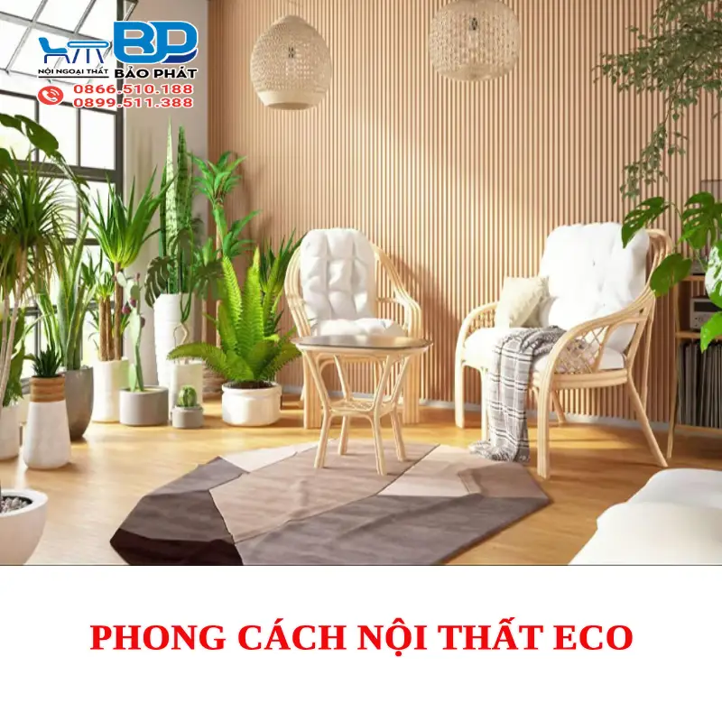 Phong cách nội thất Eco – Xu hướng thiết kế bền vững cho không gian sống hiện đại