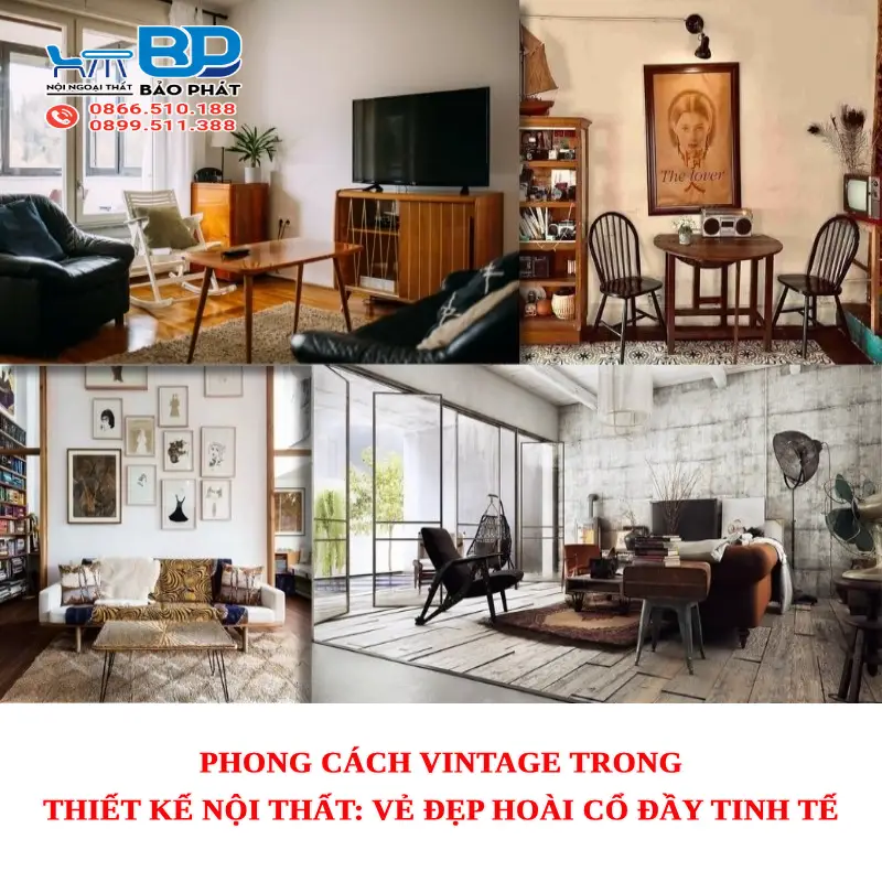 Phong cách vintage trong thiết kế nội thất: Vẻ đẹp hoài cổ đầy tinh tế